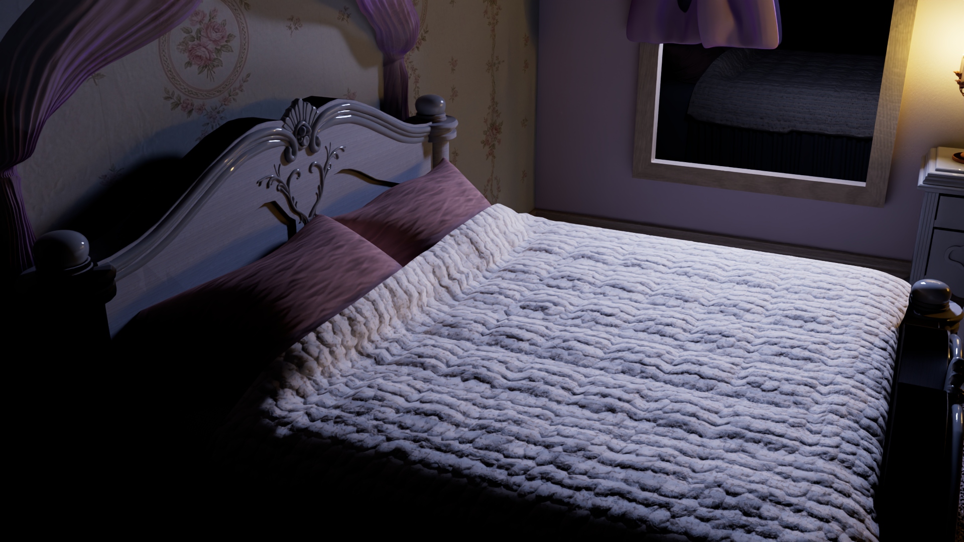 3D Coquette Room — Canopy Bed